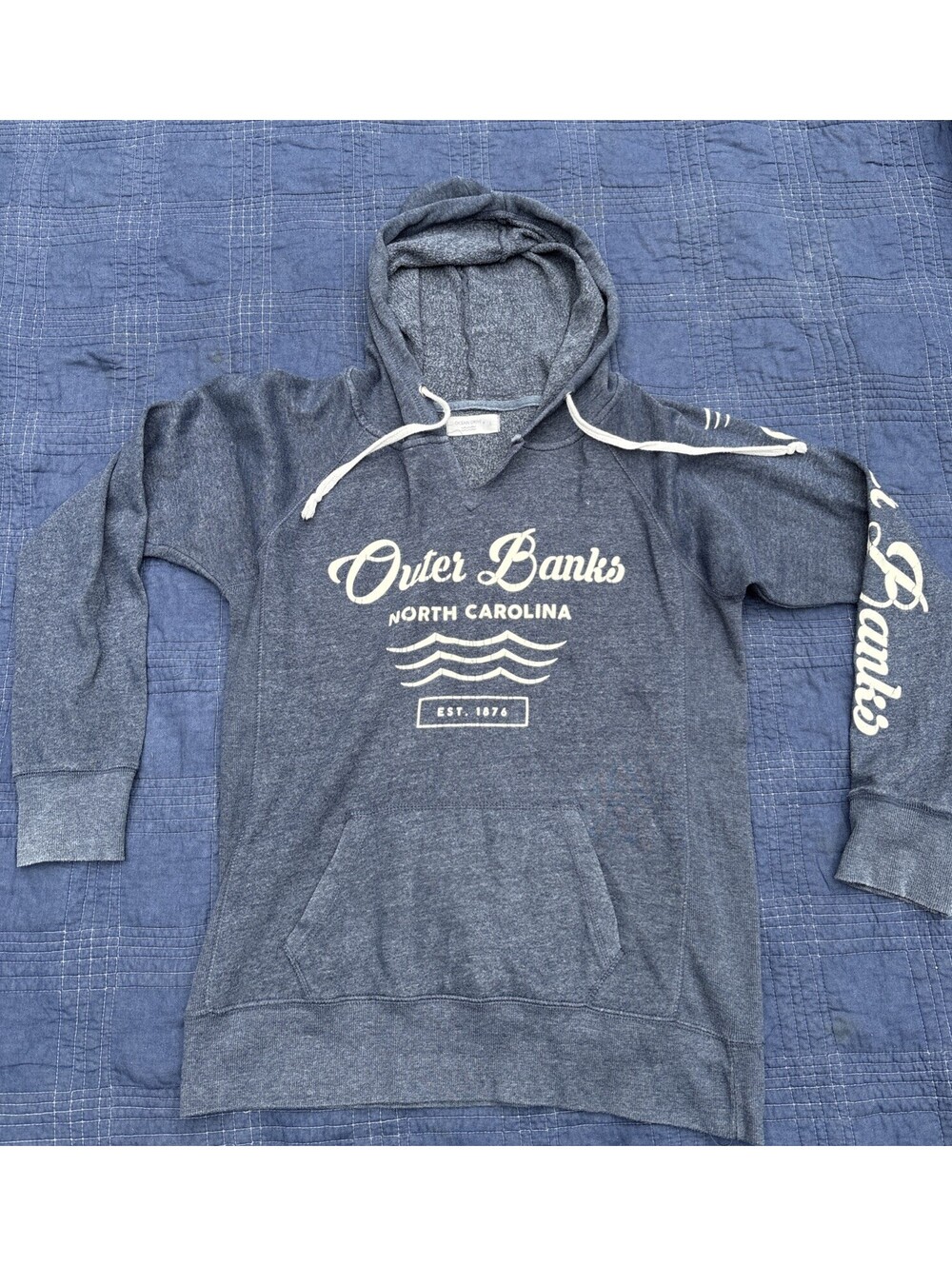 Outer Banks Hoodie Size Large Womens Blue/Grey Large